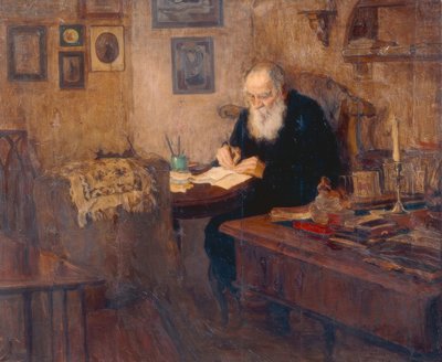 Portrait of the Writer Leo N. Tolstoy by Alexander Viktorowitsch Morawow