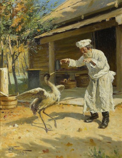 Dancing Crane by Alexander Vladimirovich Makovsky
