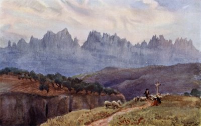 The Mountains of Montserrat from Manresa, Near Barcelona by Alexander Wallace Rimington
