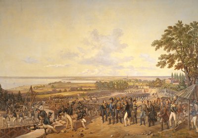 King Carl XIV Johan of Sweden Visiting the Canal Locks at Berg in 1819, 1856 by Alexander Wetterling