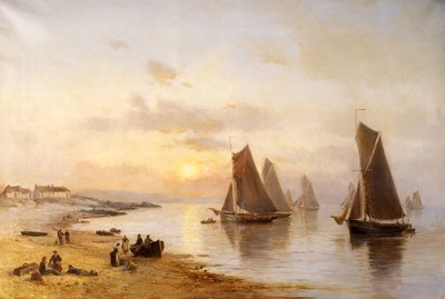 When the Boats Come Home, Skerries Beach, Evening by Alexander Williams