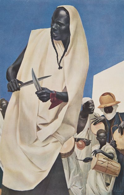 The Dance of Kuli-Kuta (Niamey) Parody of the ancient human sacrifices of Dahomey, from Dessins et Peintures d