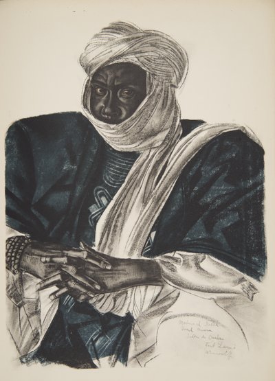 Mohamed Salek, known as Doud Moura, Sultan of Ouadai (Fort Lamy), from Dessins et Peintures d