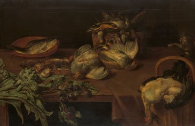 Still Life with Fish and a Lobster and Oysters by Alexander van Adriaenssen