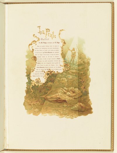 Program for the ballet La Perle by Marius Petipa and Riccardo Drigo by Alexander von Hohen