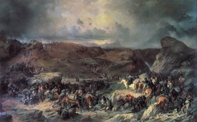 Army of Alexander Suvorov Crossing the St Gotthard Pass, September 1799, 19th Century by Alexander von Kotzebue