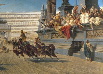 The Chariot Race, c.1882 (detail) by Alexander von Wagner
