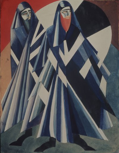 Jews. Costume Design for the Theatre Play Salomé by O. Wilde, 1917 by Alexandra Alexandrowna Exter