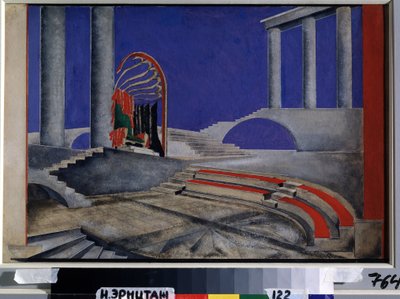 Stage Design Revue for the Edition Decors de Theatre by Alexandra Alexandrowna Exter