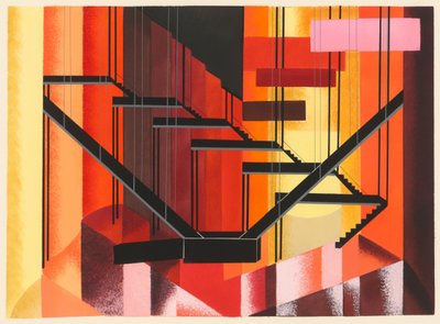Scenic design from the portfolio Decors de Theatre, 1930 by Alexandra Alexandrowna Exter