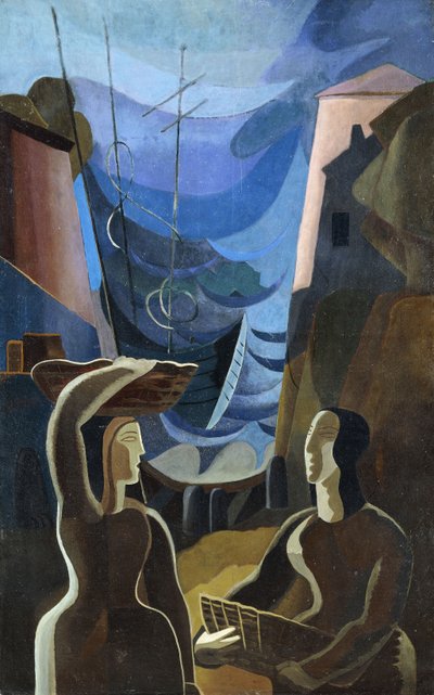 Two Peasant Women with Baskets by Alexandra Alexandrowna Exter