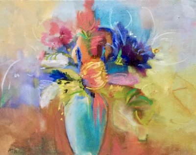 Colorful Abstract Flowers by Alexandra Higgins