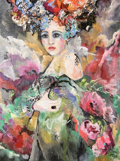 Ethereal Floral Portrait by Alexandra Higgins