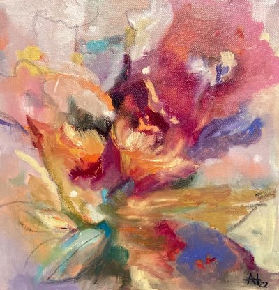 Vibrant Abstract Flowers by Alexandra Higgins