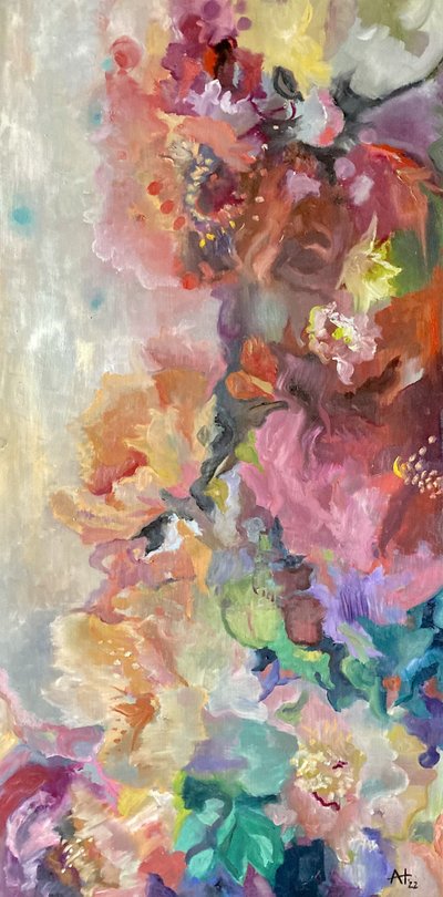 Vibrant Abstract Flowers by Alexandra Higgins