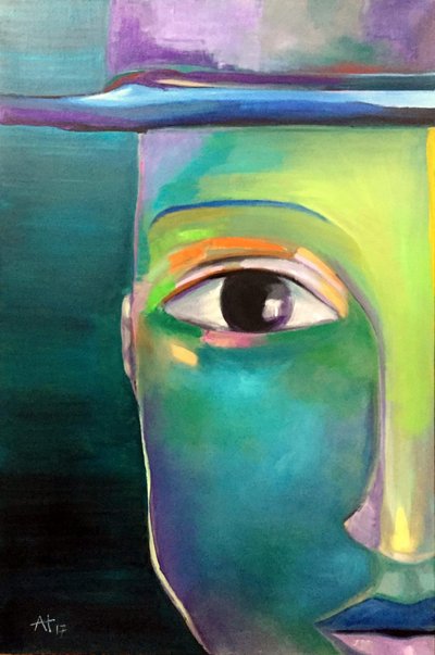Vibrant Abstract Gaze by Alexandra Higgins