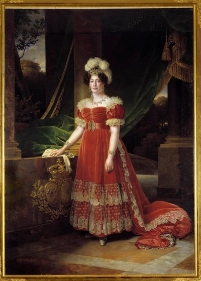 Portrait of the Duchess of Angouleme Marie Therese Charlotte of France known as Madame Royale (1778-1851). Painting by Alexandre Francois Caminade (1789-1862) 1827 by Alexandre Francois Caminade