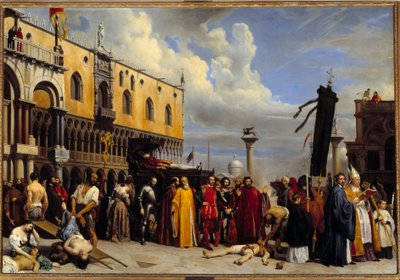 Funeral honours to Titian (Tiziano Vecellio) by Alexandre Jean Baptiste Hesse