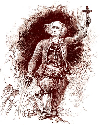 A Chouan Priest. Royalist Insurrection in Brittany. End of the 19th Century by Alexandre (1850 1888) Ferdinandus