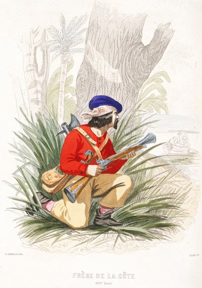 A pirate prepares for ambush, mid 19th century by Alexandre (after) Debelle