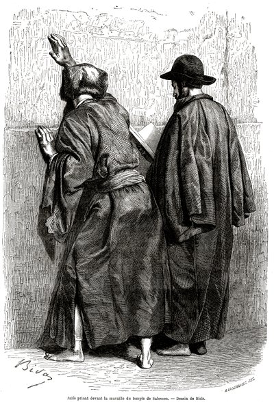 Jews Praying in Front of Solomon