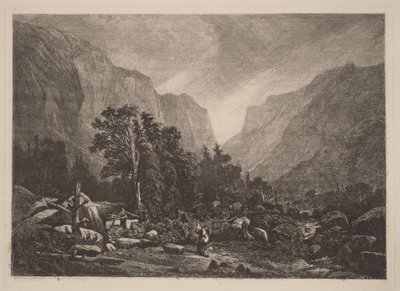 Couple by a Ruined House by Alexandre Calame