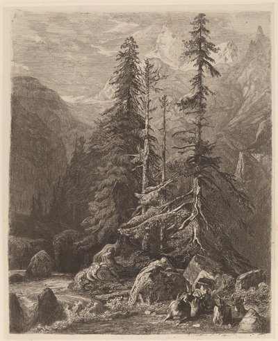 Etching Trials by Alexandre Calame, I, pl. 21 by Alexandre Calame
