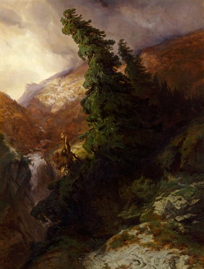 High Mountain Gorge (Handegg Valley in the Canton of Bern) by Alexandre Calame