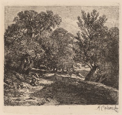 Man Resting by a Stone Wall by Alexandre Calame