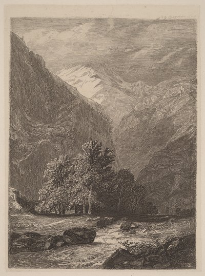 Mountain Stream by Alexandre Calame