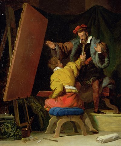 Aretino in the Studio of Tintoretto by Alexandre Evariste Fragonard