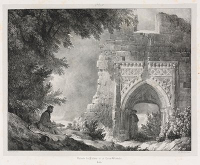 Picturesque and Romantic Journeys in Old France: Ruins of the Palace of the White Queen by Alexandre Evariste Fragonard
