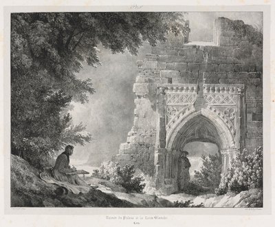Picturesque and Romantic Journeys in Old France: Ruins of the Palace of the White Queen by Alexandre Evariste Fragonard