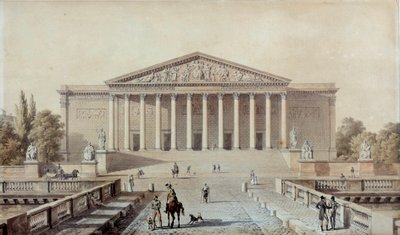 Project for the National Assembly or Palais Bourbon, Palais du Corps Legislatif by Alexandre Evariste Fragonard