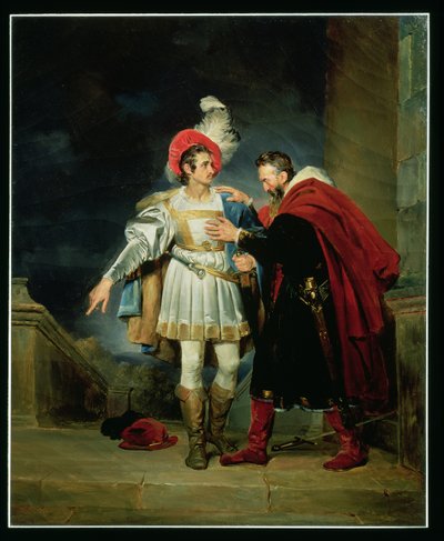 Rodrigo de Vivar, El Cid (c.1043-99) and his father, Don Diego by Alexandre Evariste Fragonard
