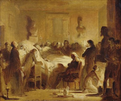 The Last Moments of Charles-Ferdinand of France in the Administration Room of the Paris Opera House, 14th February 1820 by Alexandre Evariste Fragonard