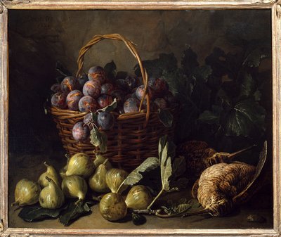 Still Life, Figs and Plums by Alexandre Francois Desportes