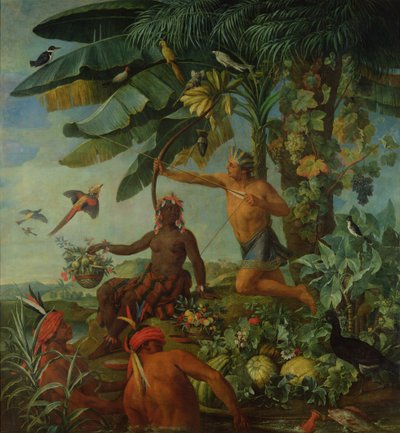 The Indian Hunter and Fisherman by Alexandre Francois Desportes