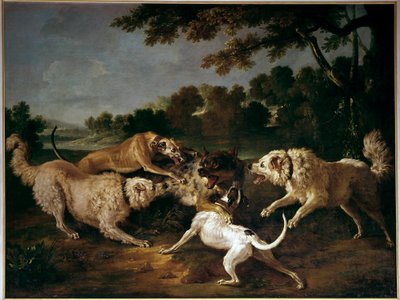 The Wolf Hunt by Alexandre Francois Desportes