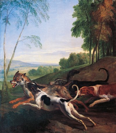 Wolf hunting by Alexandre Francois Desportes