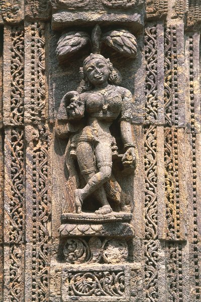Dancer, Relief in the Dancing Hall (Nata Mandir), Temple of the Sun (UNESCO World Heritage List) by Nicolas Toussaint Charlet