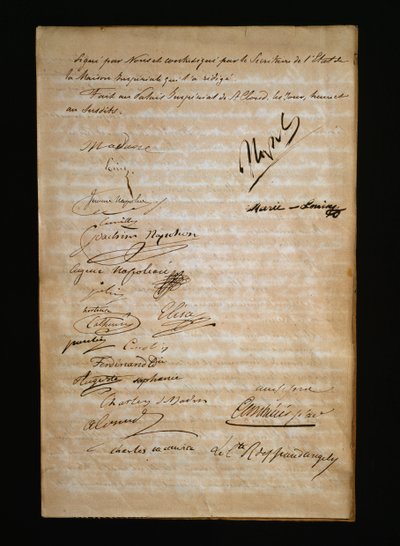 Final Page of the Marriage Certificate Between Marie Louise of Austria and Napoleon Bonaparte by Nicolas Toussaint Charlet
