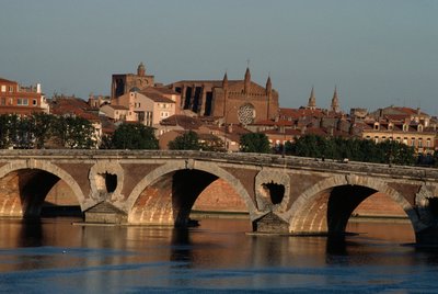 Pont-Neuf over Garonne river, Toulouse, Midi-Pyrenees, France by Nicolas Toussaint Charlet