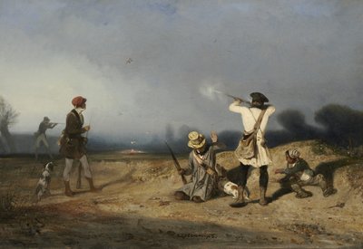 Bird Hunting by Alexandre Gabriel Decamps