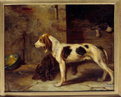 Dogs Brifauts by Alexandre Gabriel Decamps