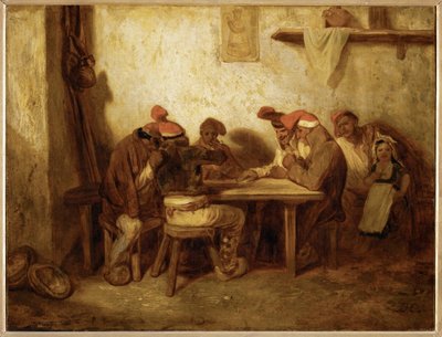 Spaniards Playing Cards, also known as The Catalans by Alexandre Gabriel Decamps