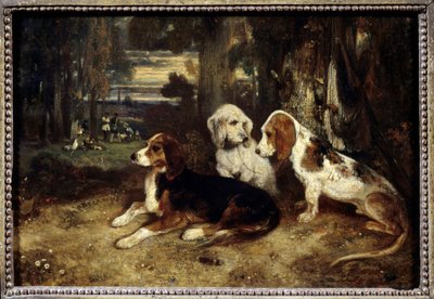 Hunting Dogs at Rest by Alexandre Gabriel Decamps