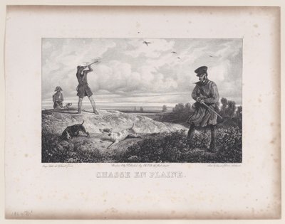 Hunting in the Field from the Series Hunting Scenes by Alexandre Gabriel Decamps