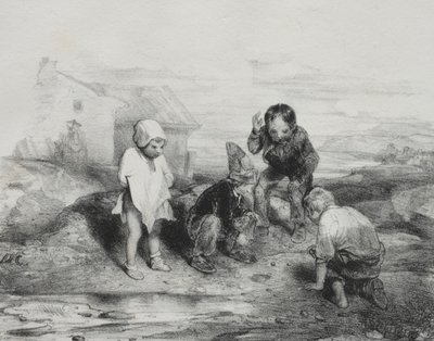 The Deciding Throw by Alexandre Gabriel Decamps
