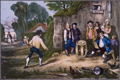 The Barrel Game, engraved by Jean Paul Laurens by Alexandre Gabriel after Decamps